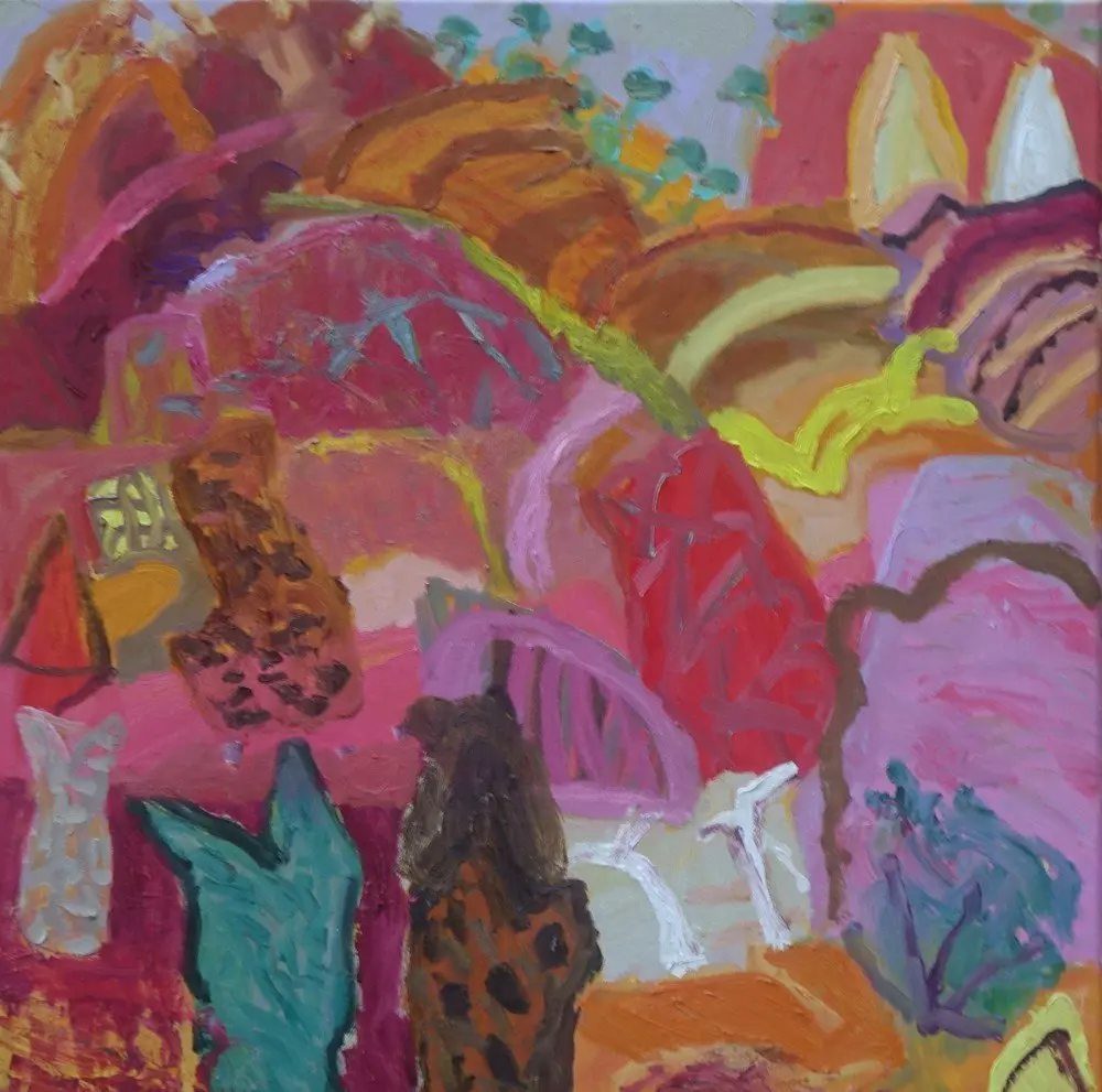 A softer conviction (SOLD) oil on canvas by artist Sally Stokes