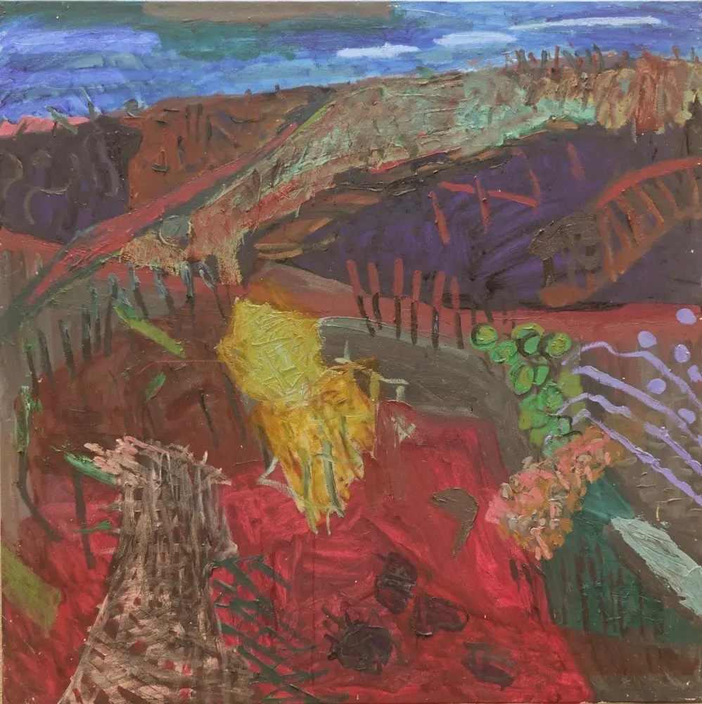Out of the blackness oil on canvas by artist Sally Stokes