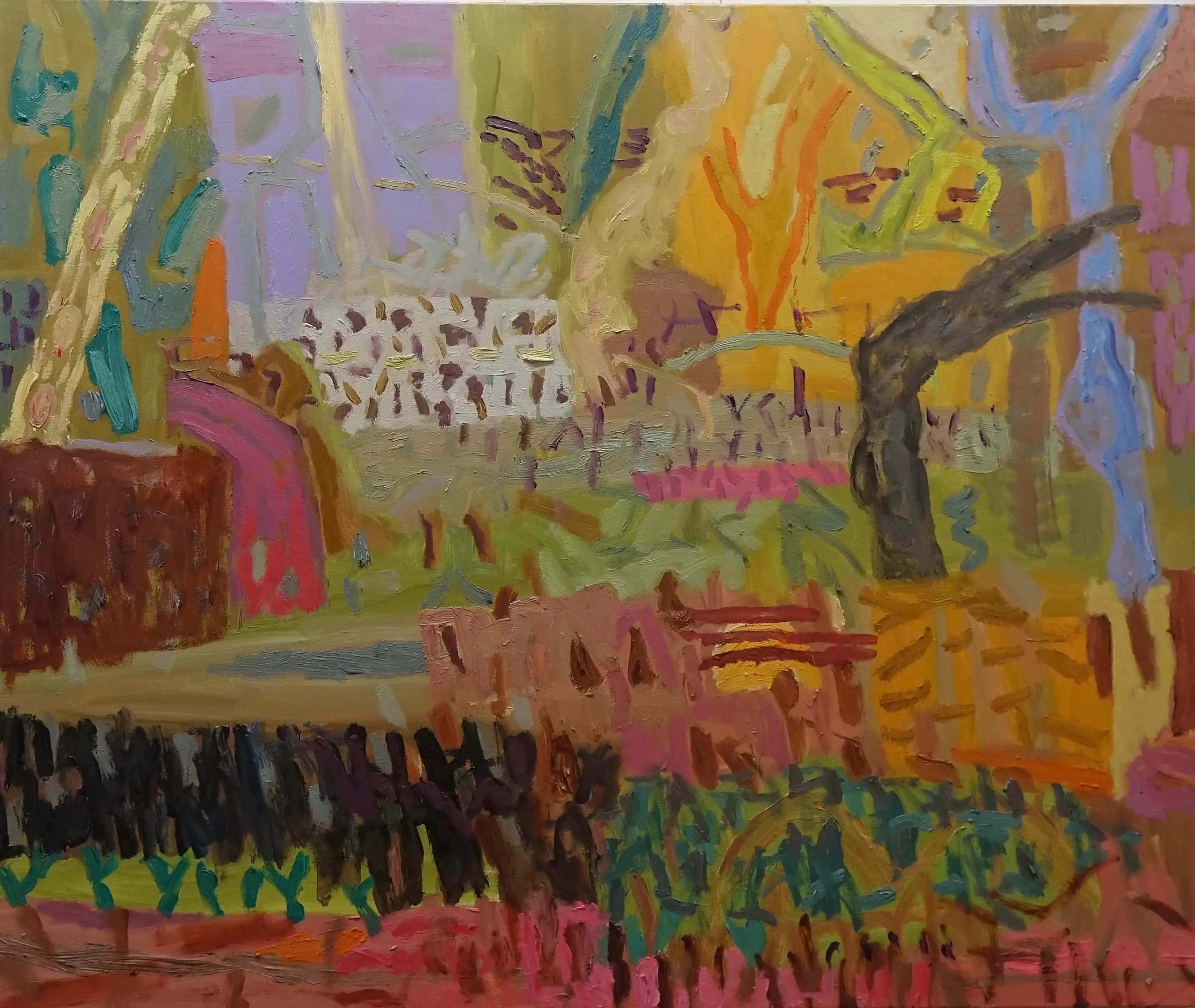 Stokes Chorus oil on canvas 102x122cm