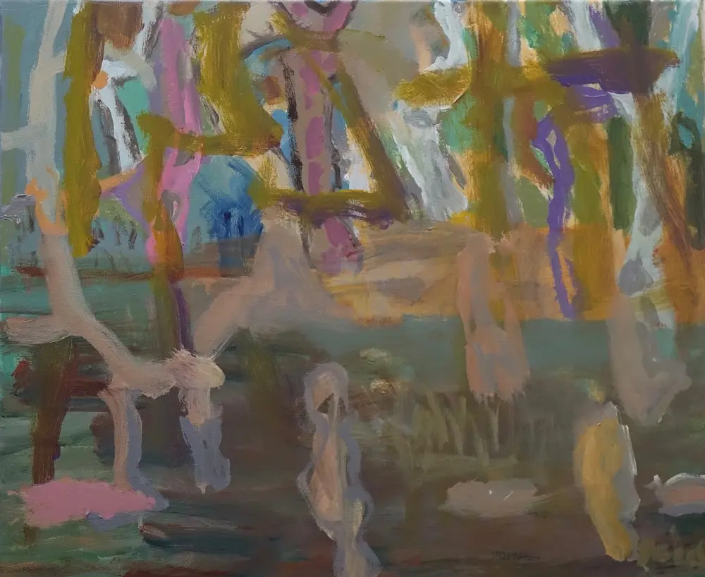Silences acrylic on canvas by artist Sally Stokes
