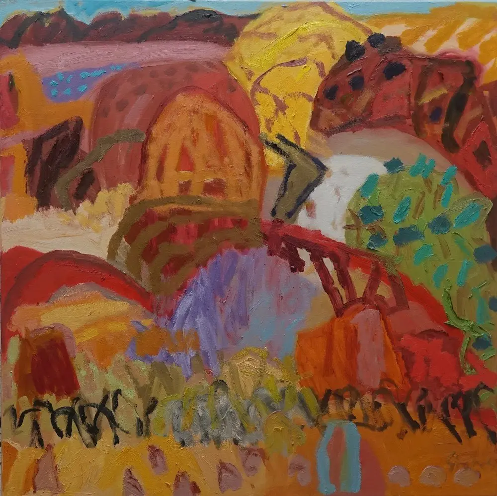 Reach out  oil on canvas by artist Sally Stokes