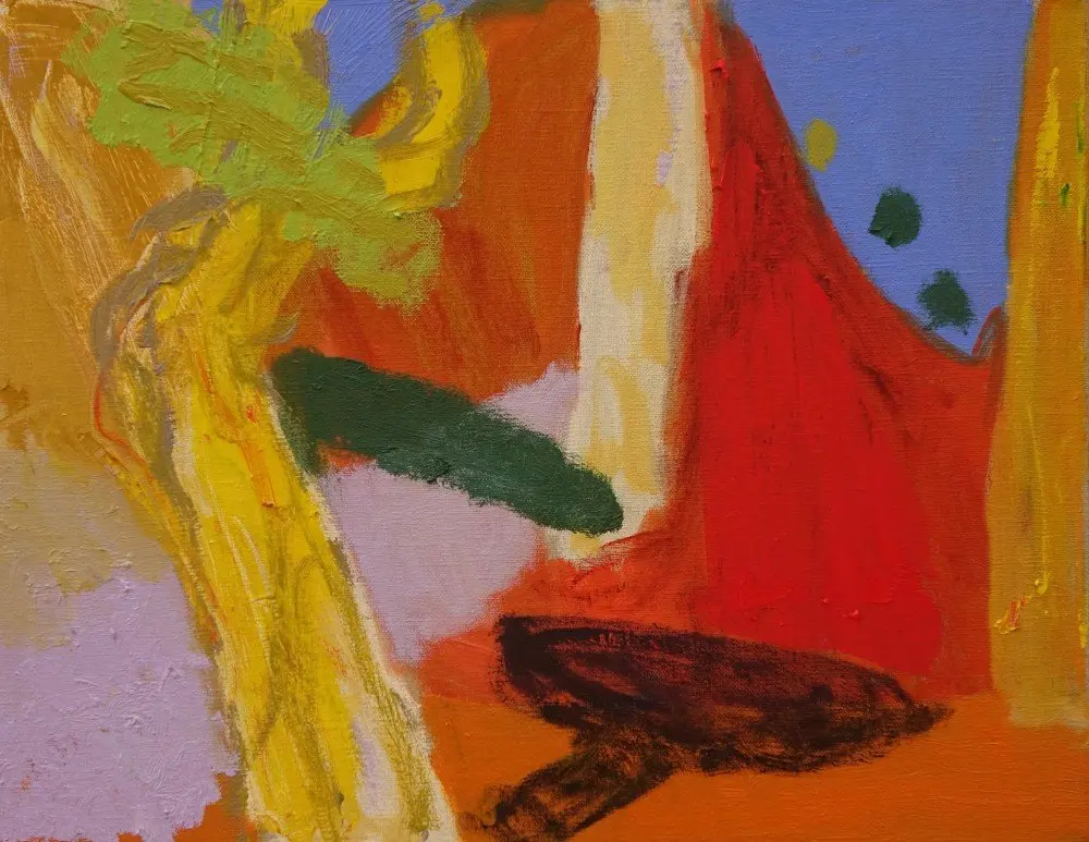 It just happened  oil on linen by artist Sally Stokes