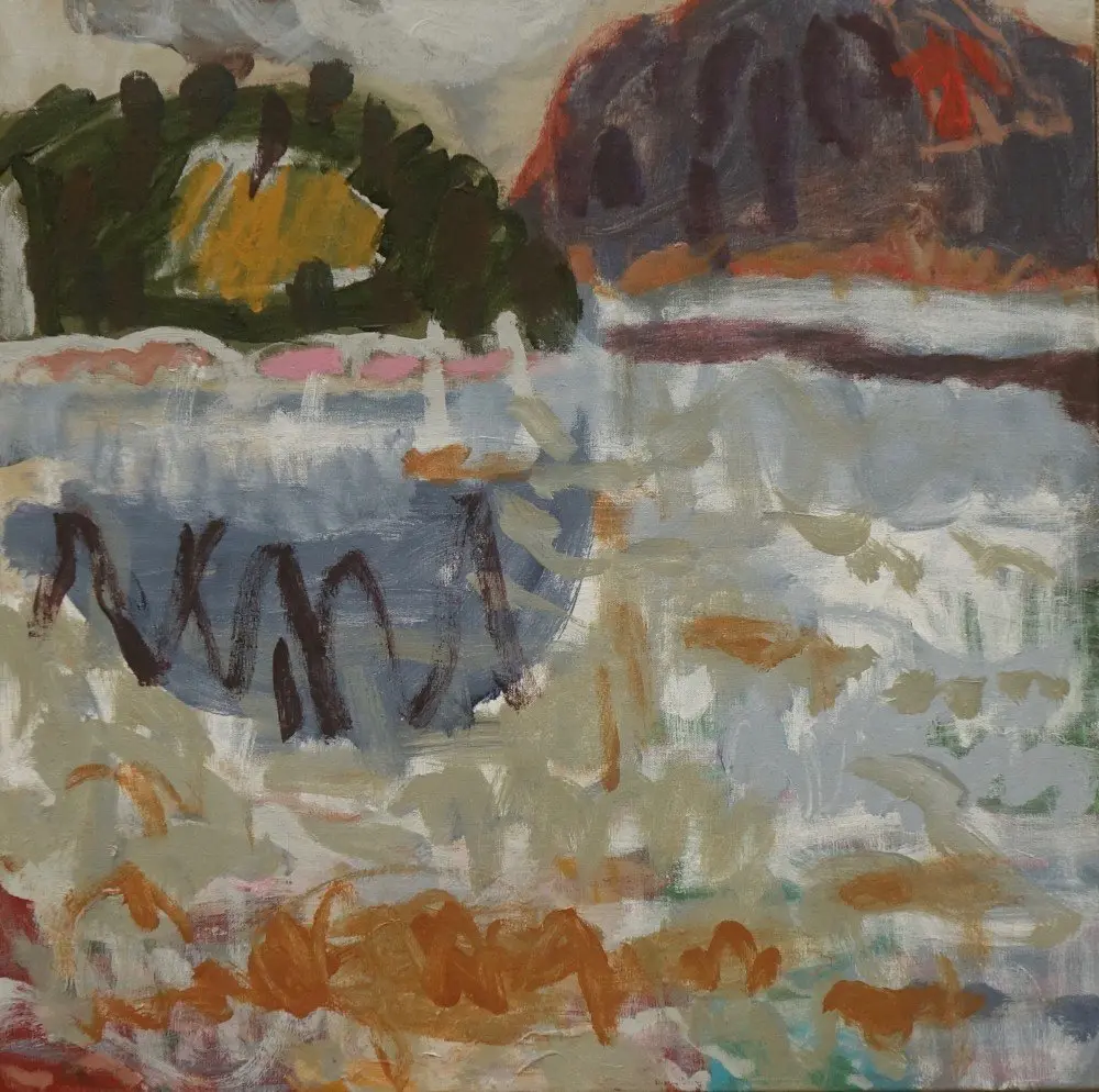 A momentous silence acrylic on linen by artist Sally Stokes