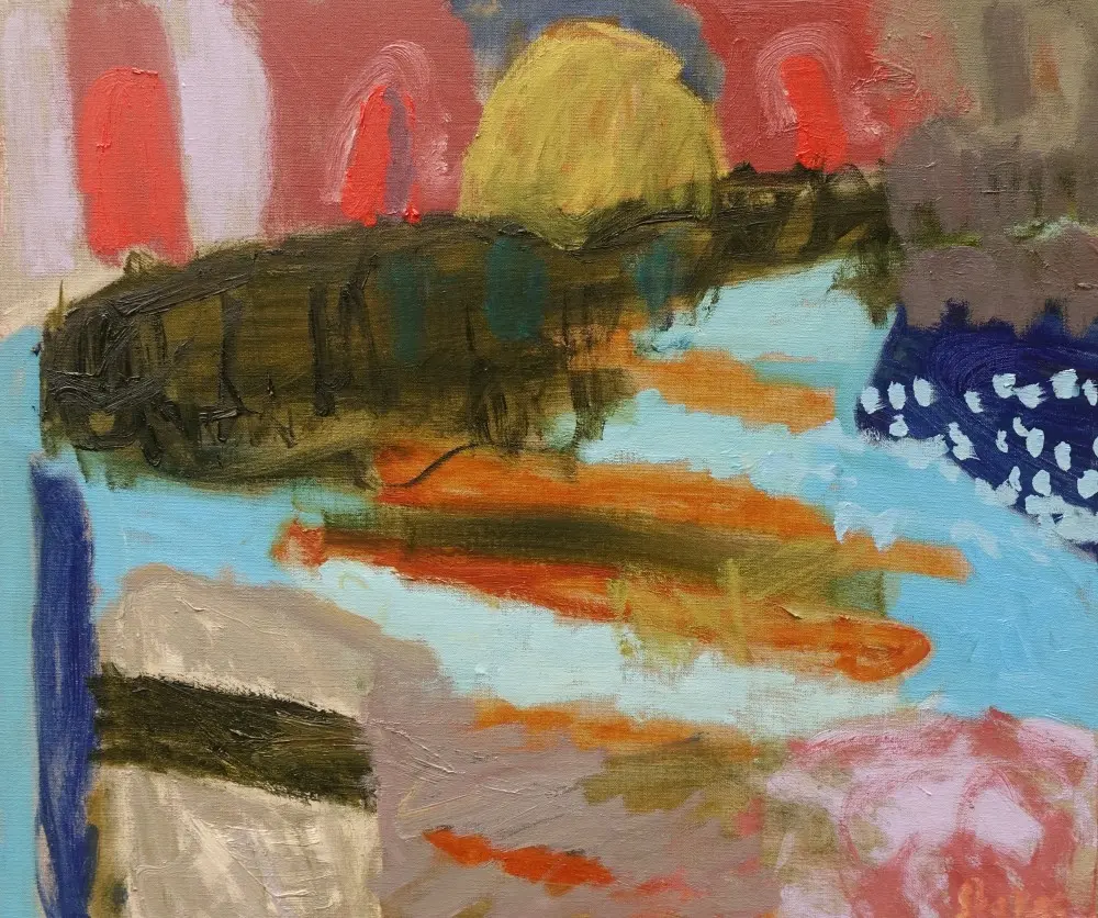 The other side oil on linen by artist Sally Stokes