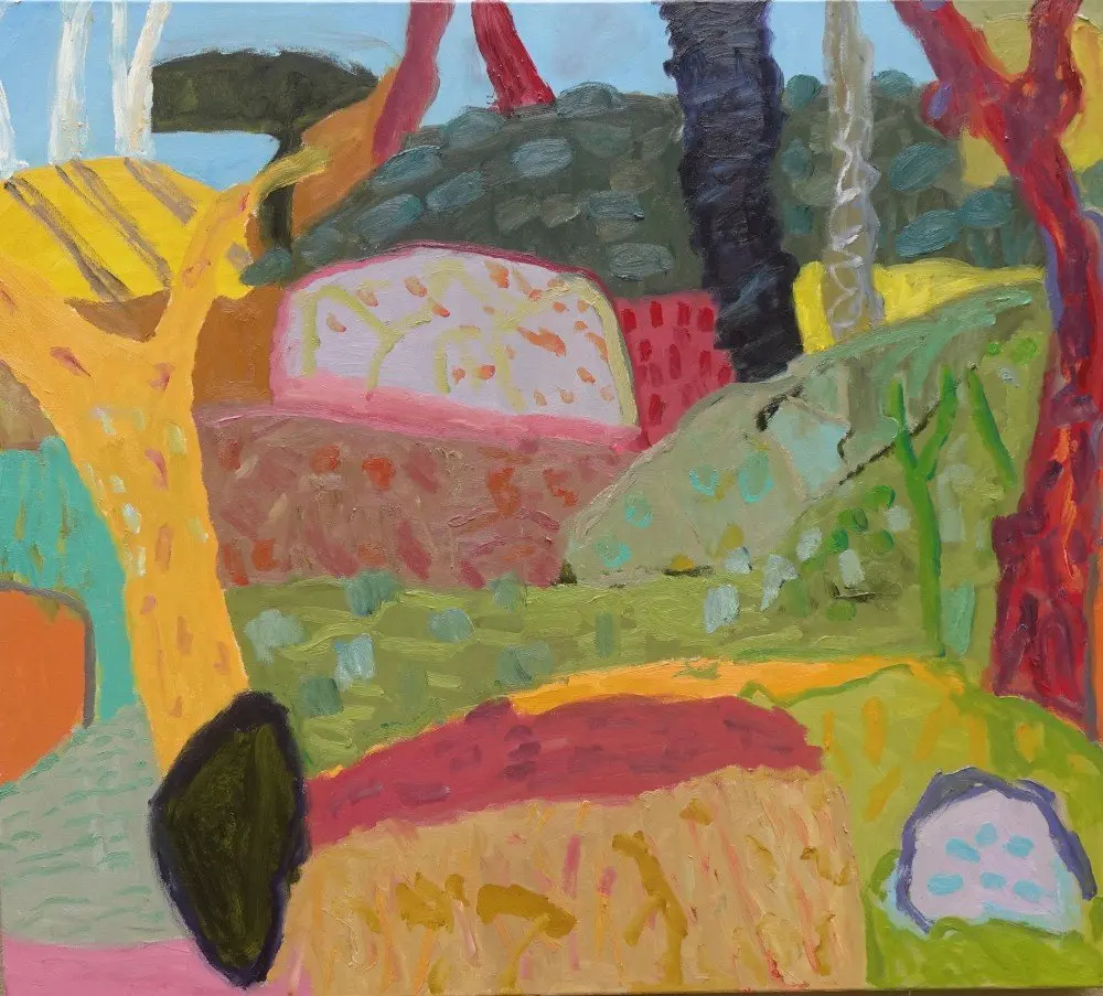 It was heard  oil on canvas by artist Sally Stokes
