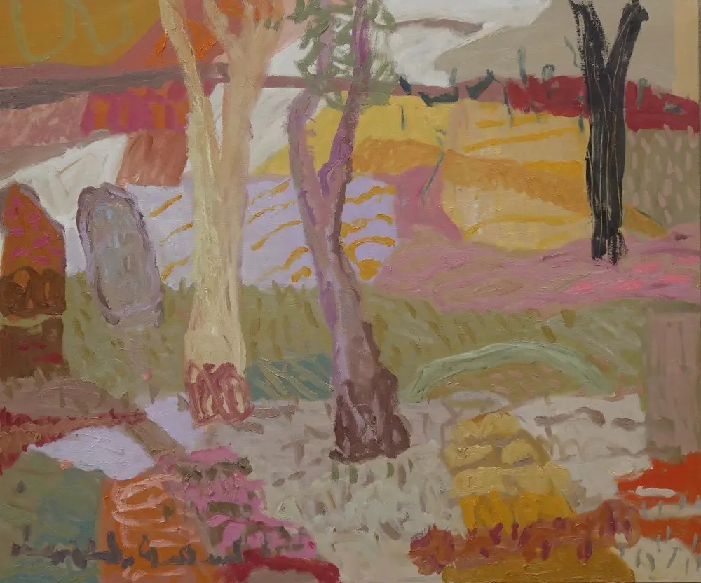 Your arms never withhold (SOLD) oil on linen by artist Sally Stokes