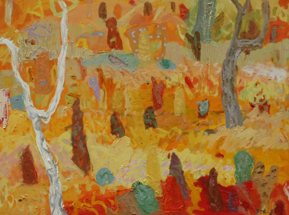 Termite Nest 3 (SOLD) Oil on Canvas by artist Sally Stokes