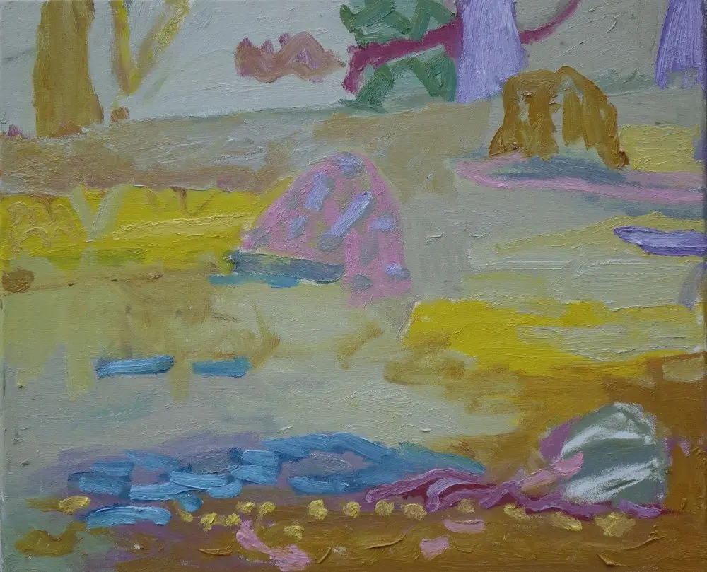 Moving oil on canvas by artist Sally Stokes