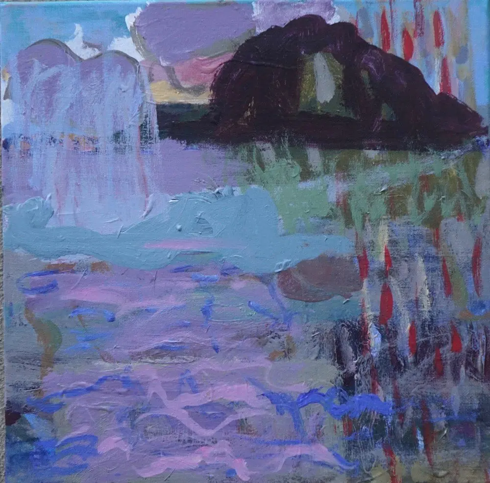 It turned away acrylic on canvas by artist Sally Stokes