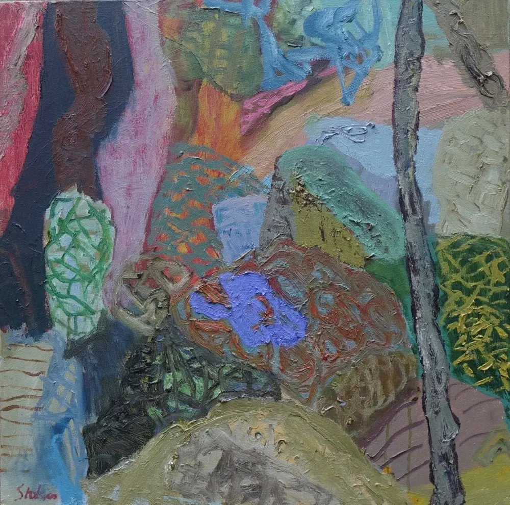 Bush jewels (SOLD) oil on canvas by artist Sally Stokes