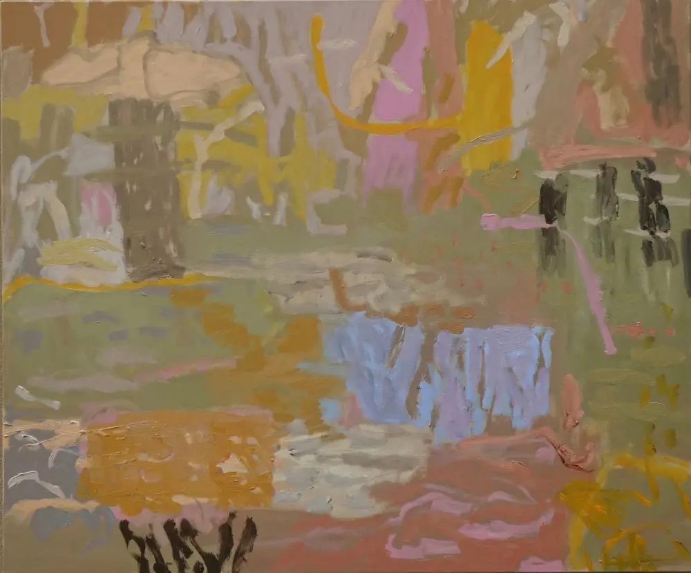 Sometimes in late summer (SOLD) oil on linen by artist Sally Stokes