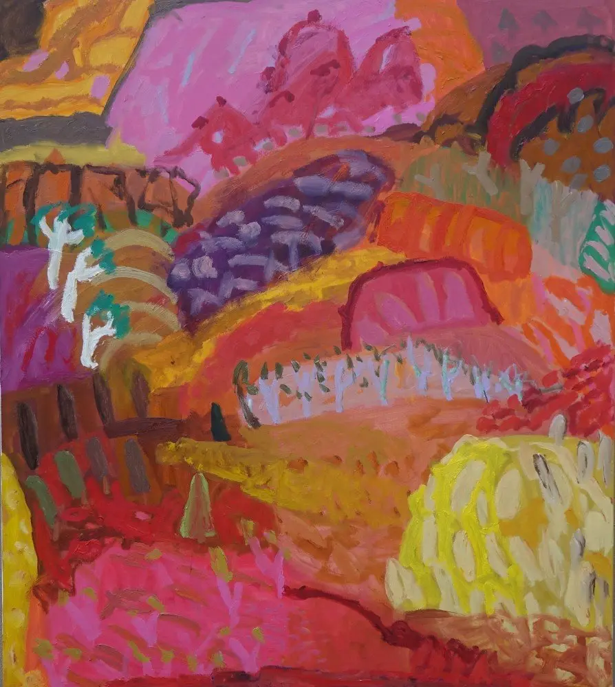 When I turn again (SOLD) oil on canvas by artist Sally Stokes