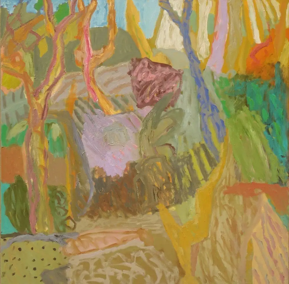 My place  oil on linen by artist Sally Stokes