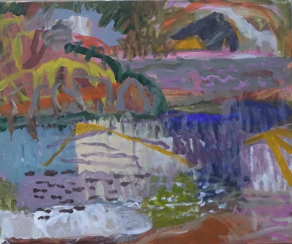 Awake (SOLD) acrylic on canvas by artist Sally Stokes