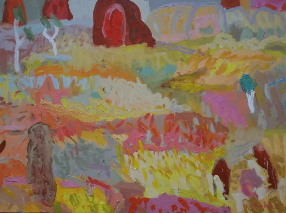 Barkly Hills oil on linen by artist Sally Stokes