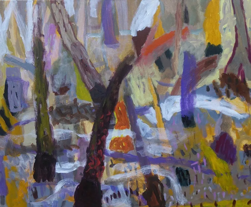 The sacred mangroves (SOLD) acrylic on canvas by artist Sally Stokes
