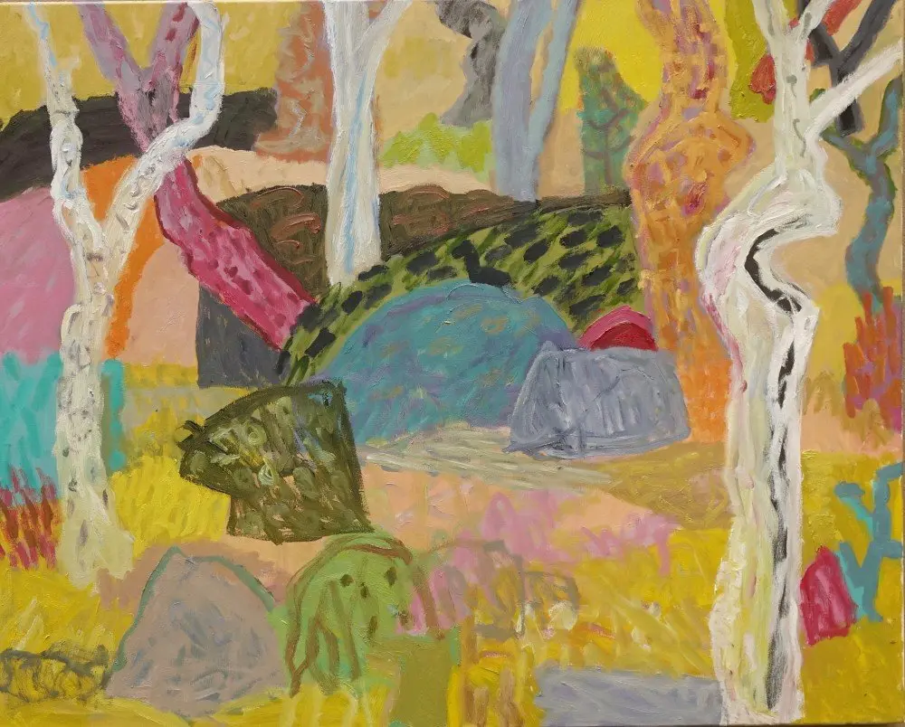 All the more easily oil on canvas by artist Sally Stokes