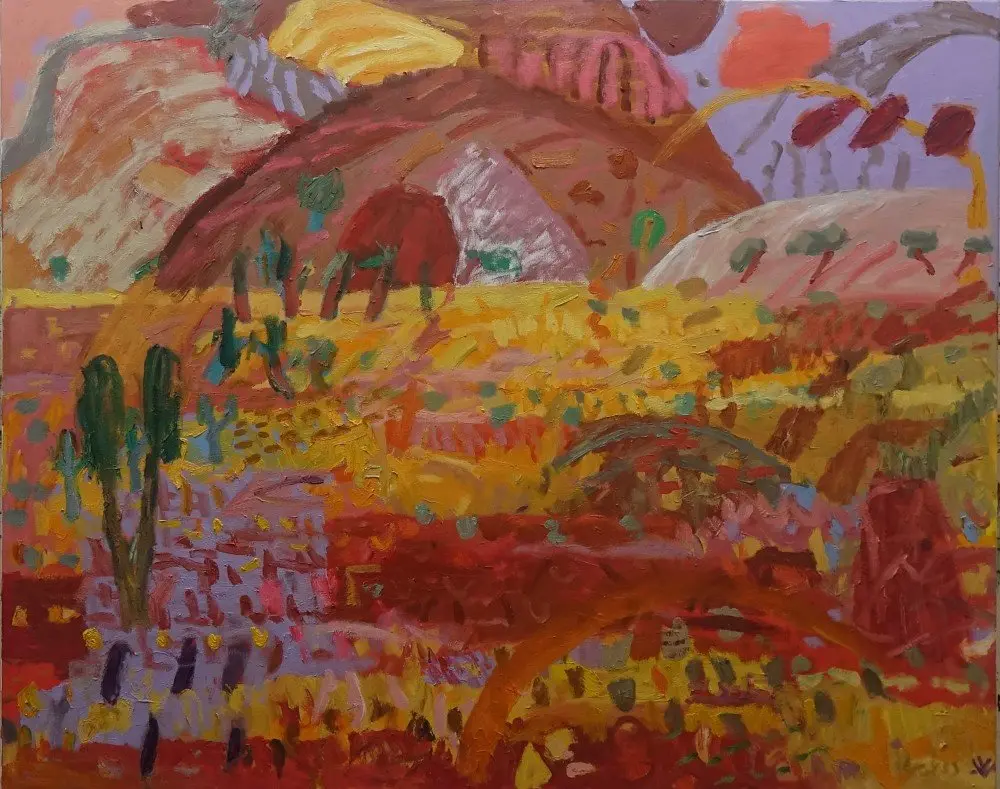 Seeking  oil on canvas by artist Sally Stokes