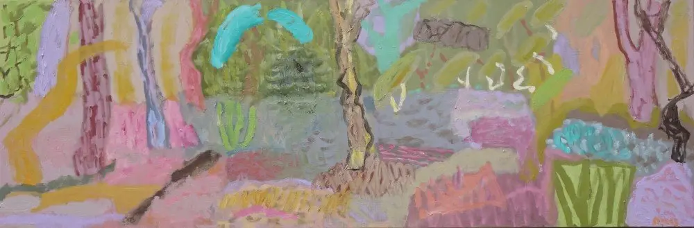 Once I looked inside  oil on linen by artist Sally Stokes