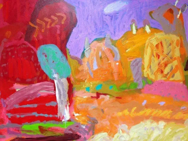 Ormiston I (SOLD) oil on canvas by artist Sally Stokes