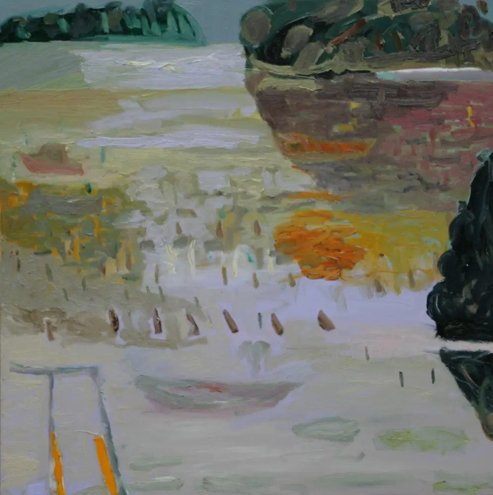Marra Creek (SOLD) oil on canvas by artist Sally Stokes