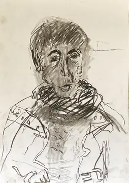 Stokes_Portrait 3_charcoal on paper_42x30cm