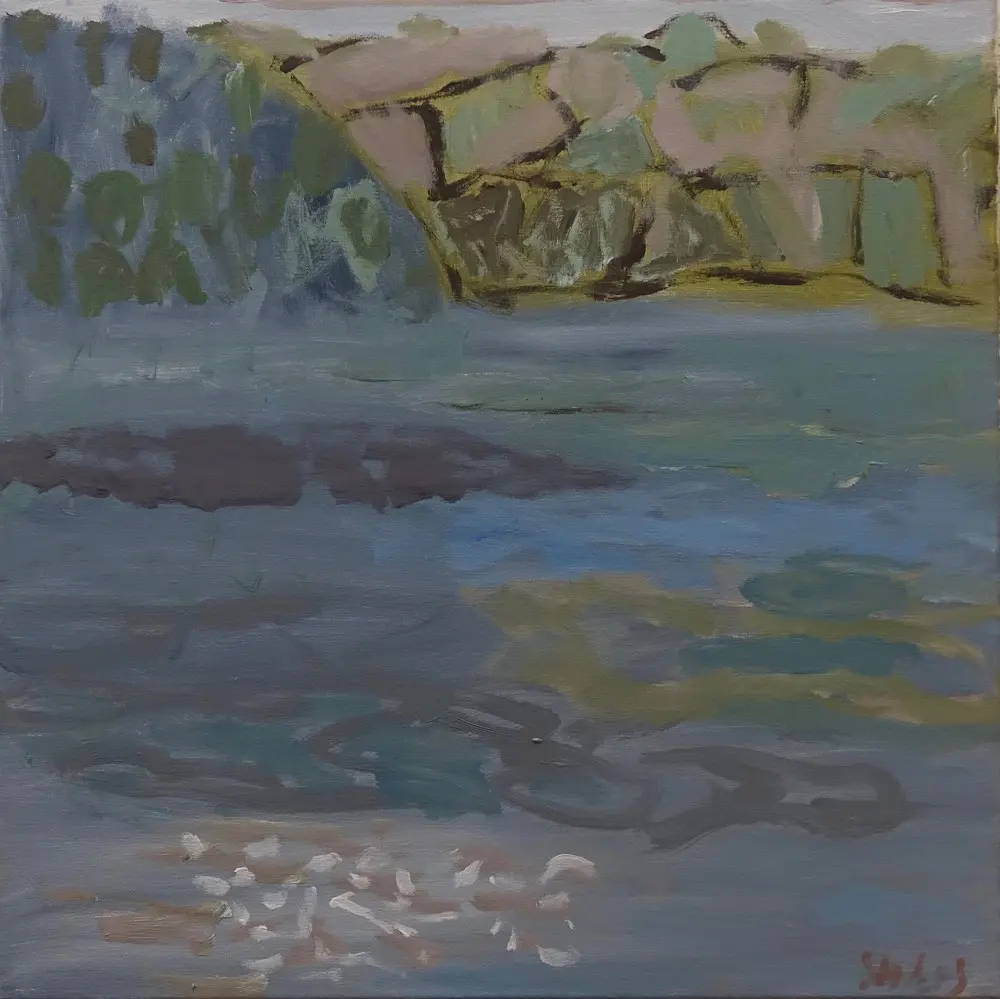 Calm acrylic on canvas by artist Sally Stokes