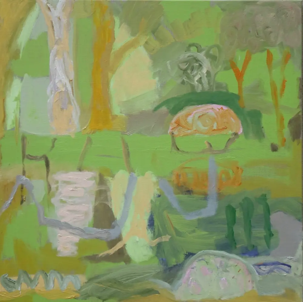 I should have known (SOLD)  oil on linen by artist Sally Stokes