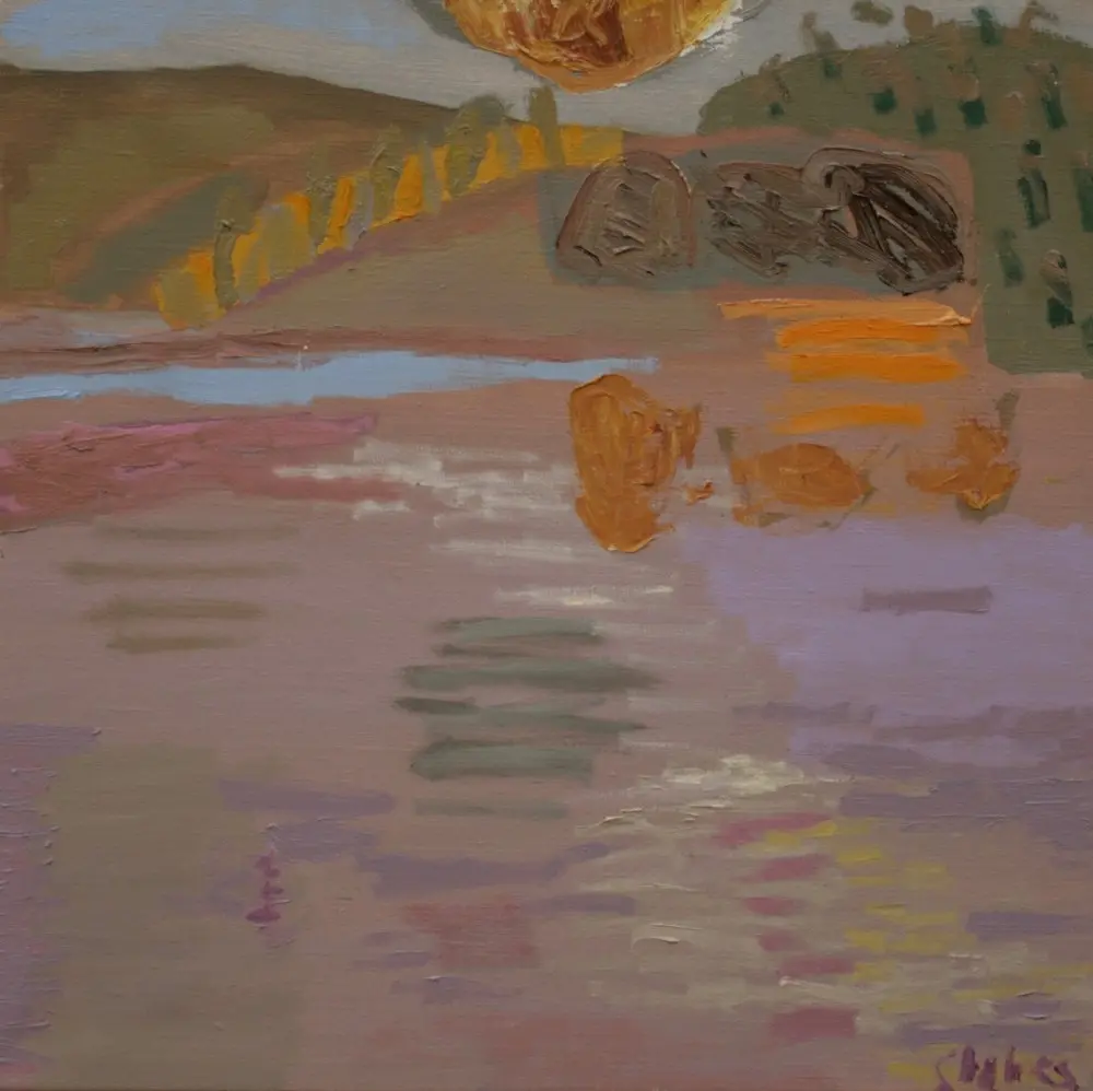 River Cloud oil on linen by artist Sally Stokes