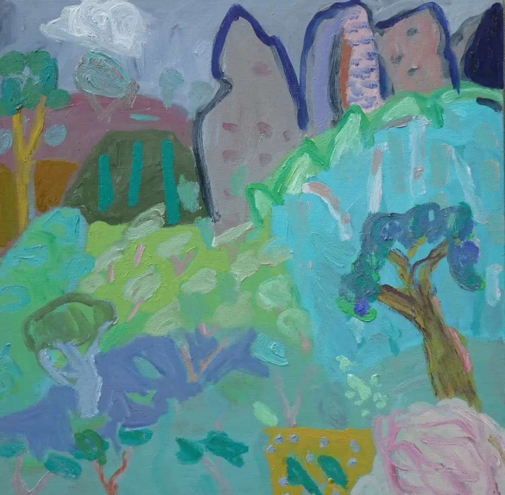 The invitation  oil on linen by artist Sally Stokes