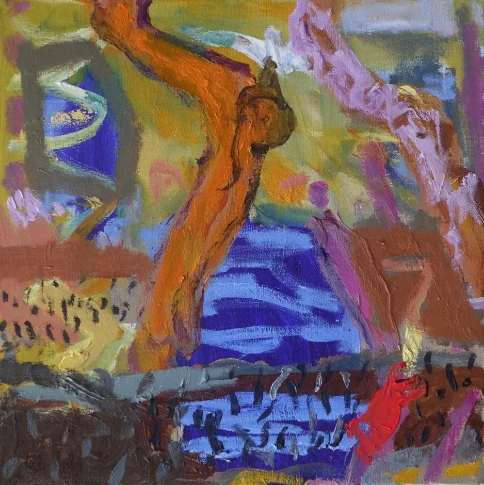Mangrove movements   oil on linen by artist Sally Stokes