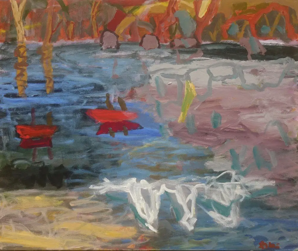 Remember (SOLD) acrylic on canvas by artist Sally Stokes