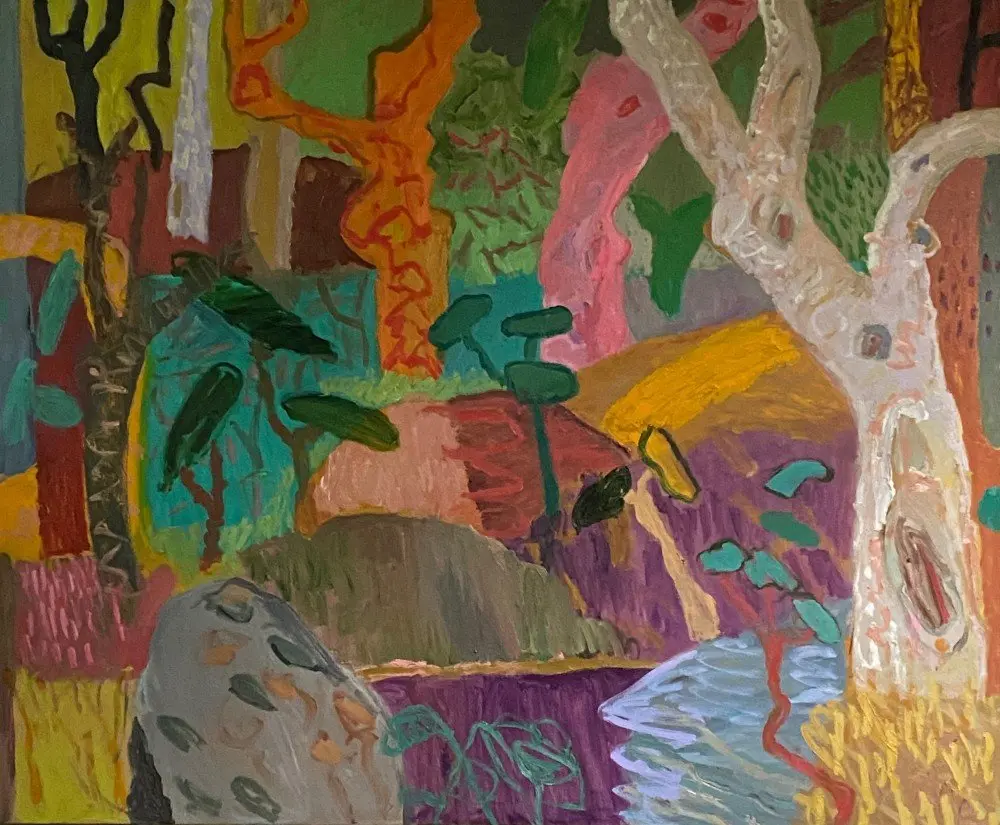 A moment like this (SOLD) oil on linen by artist Sally Stokes