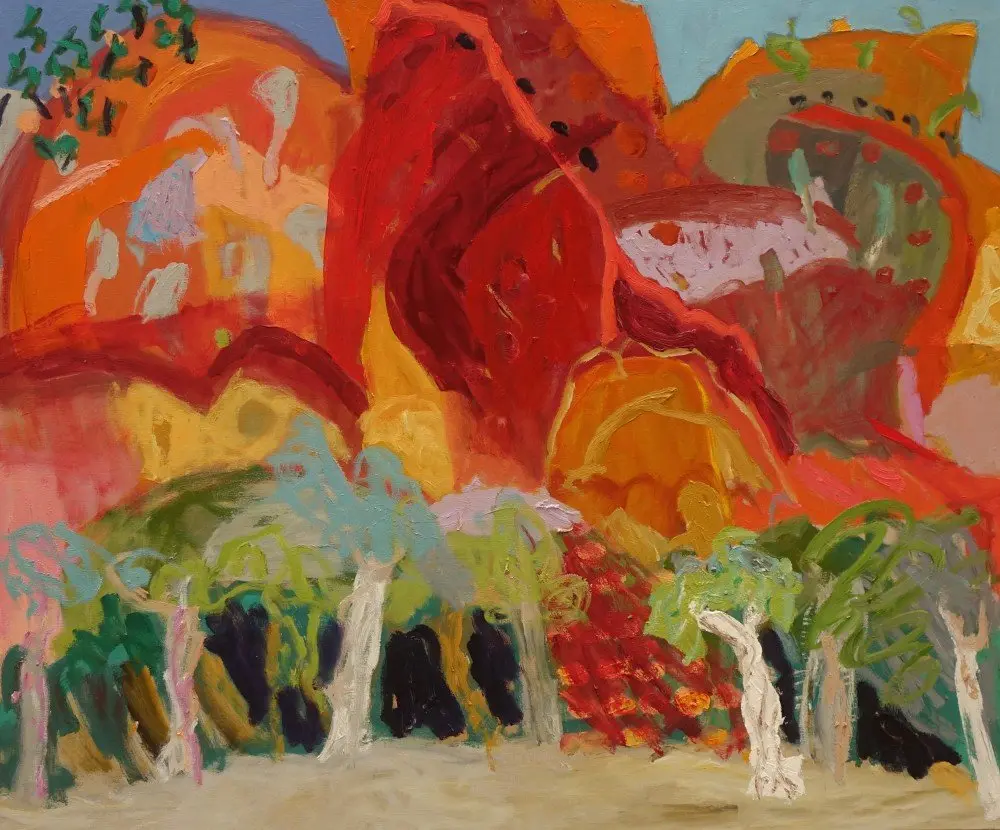 A Pale & Infallible Voice Singing (SOLD) oil on linen by artist Sally Stokes