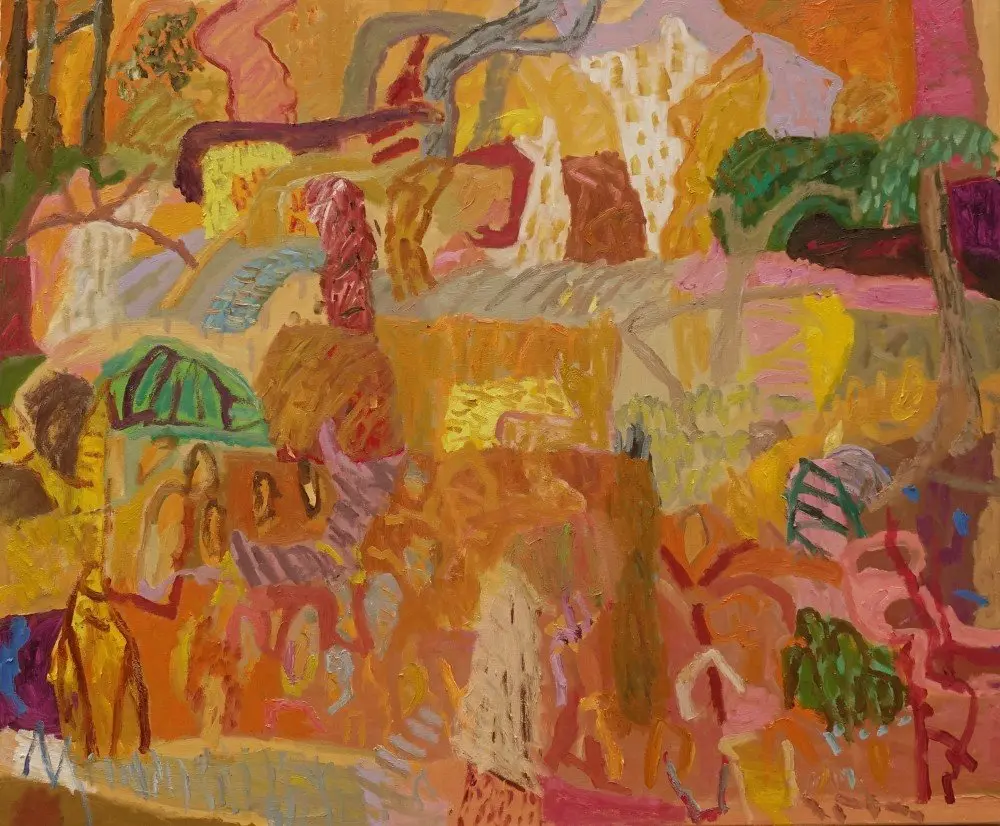 Where the lyrebird sings  oil on canvas by artist Sally Stokes