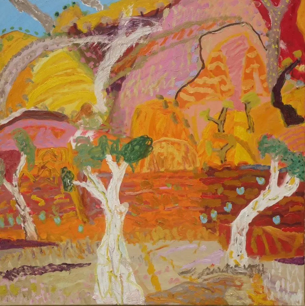 Back again (SOLD) oil on canvas by artist Sally Stokes