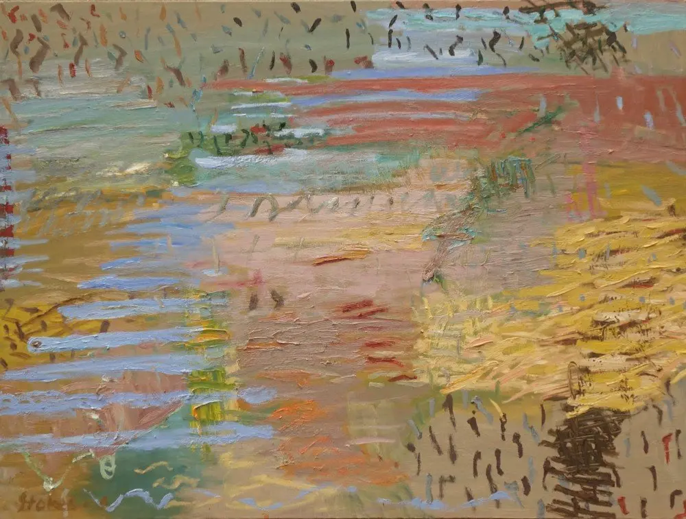 There are things you can't reach oil on canvas by artist Sally Stokes