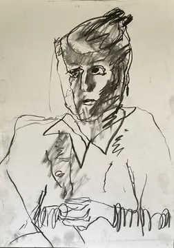Stokes_Portrait 2_charcoal on paper_42x30cm