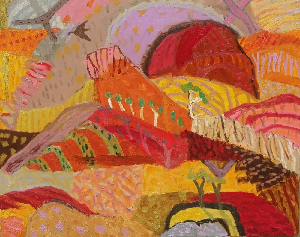 Secret place  oil on canvas by artist Sally Stokes