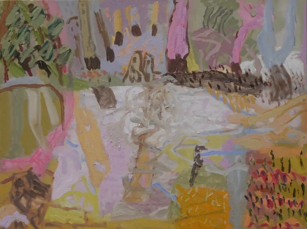 The whisper (SOLD)  oil on linen by artist Sally Stokes