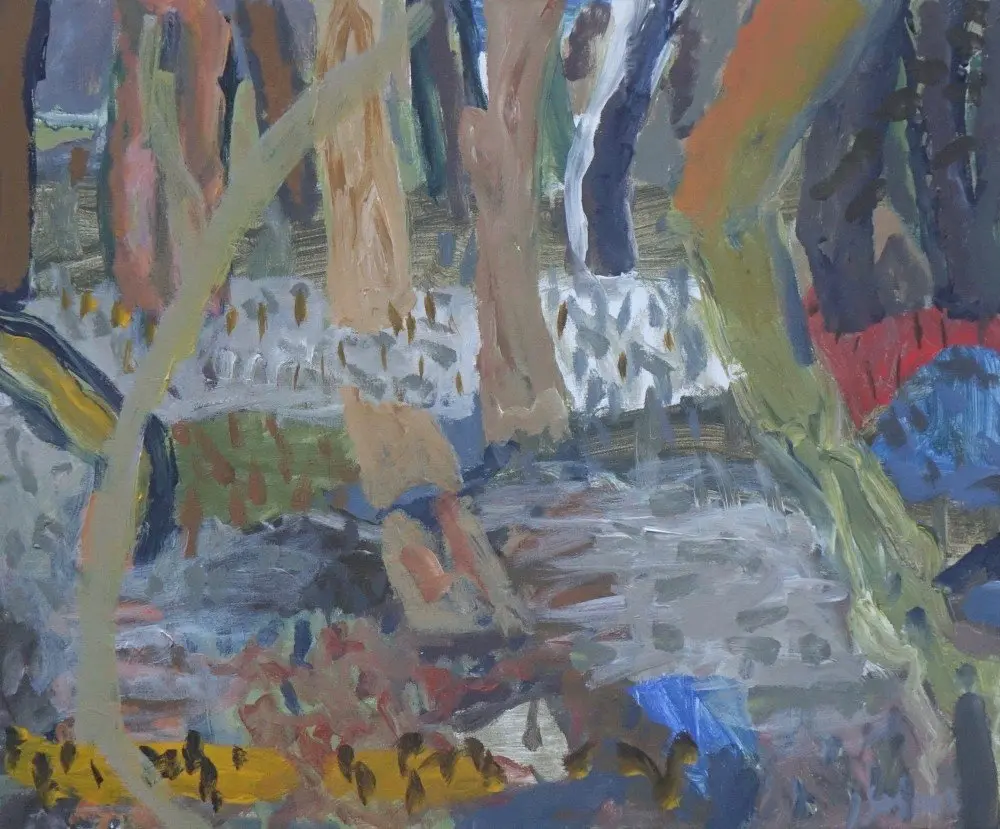 Between the mangroves (SOLD) acrylic on canvas by artist Sally Stokes