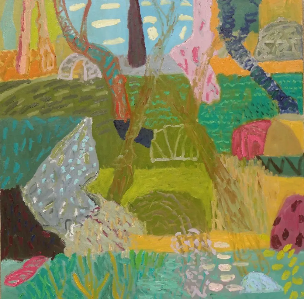 I continue to arrive  oil on linen by artist Sally Stokes