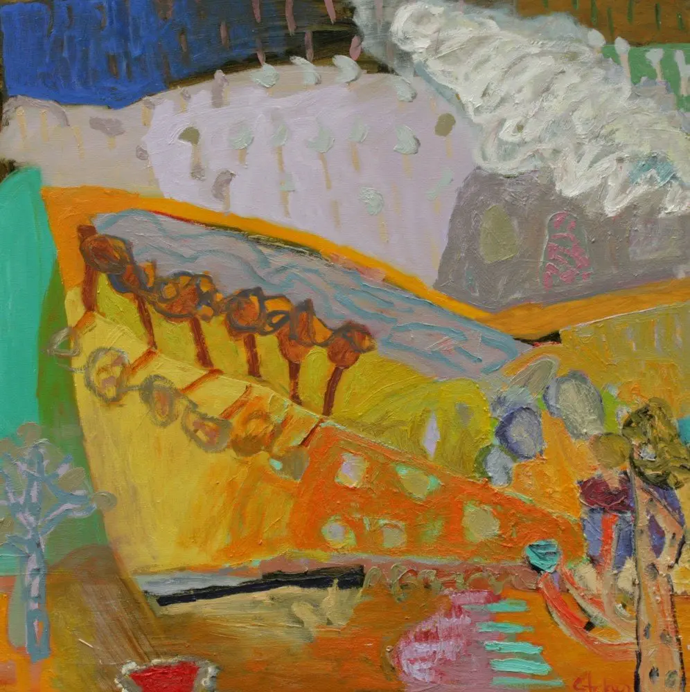 Mountain Notes (SOLD) oil on canvas by artist Sally Stokes