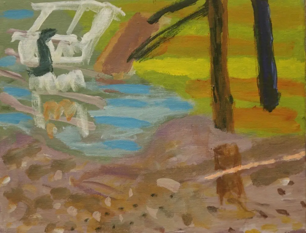 Sometimes I dream (SOLD) acrylic on linen by artist Sally Stokes