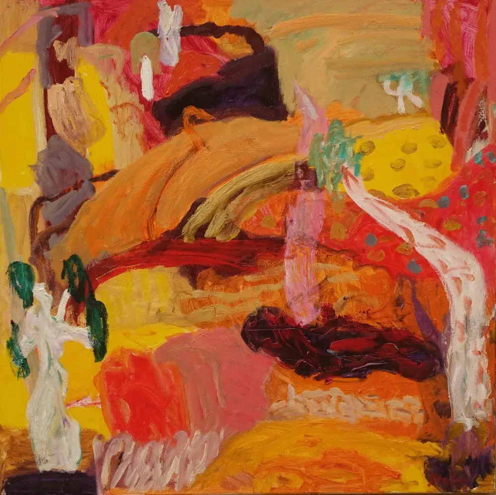 Singing the desert (SOLD) oil on canvas by artist Sally Stokes