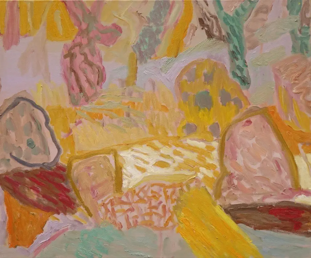Rejoicing  oil on canvas by artist Sally Stokes