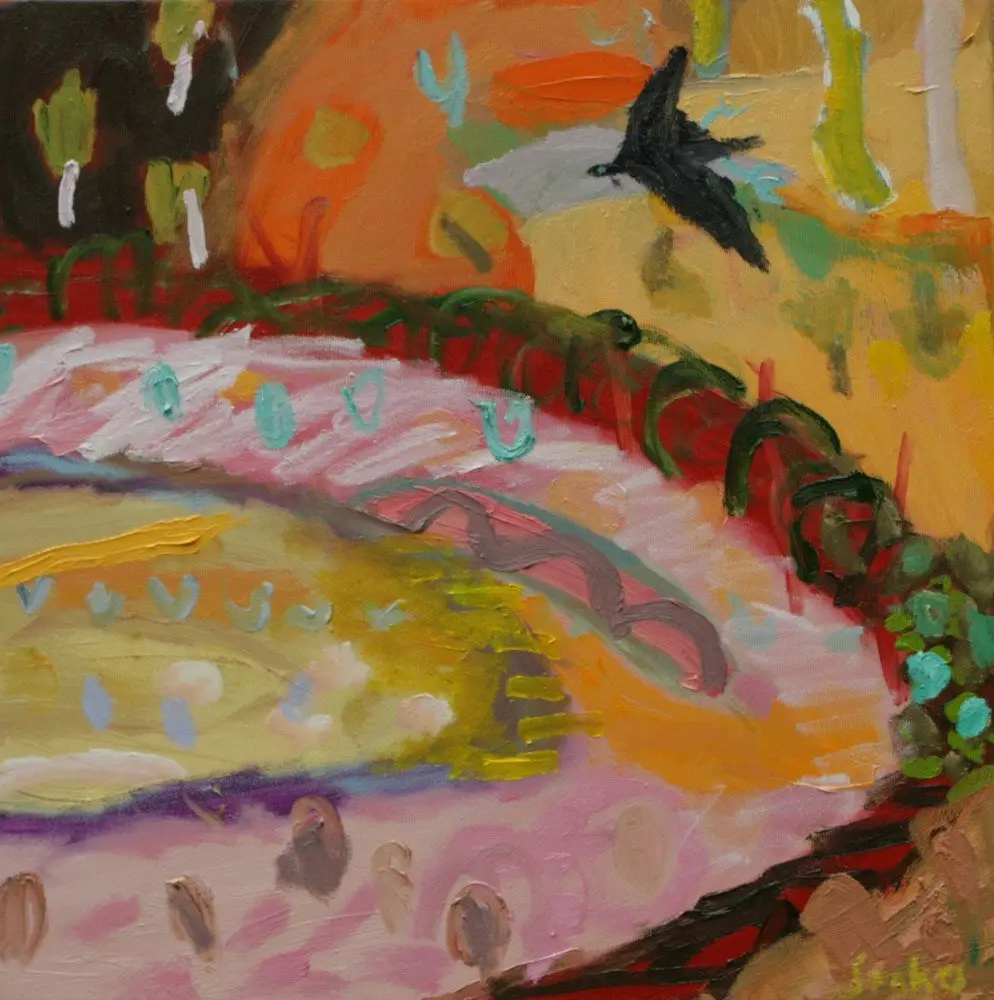 Wolfe  Creek Crater 2 oil on canvas by artist Sally Stokes