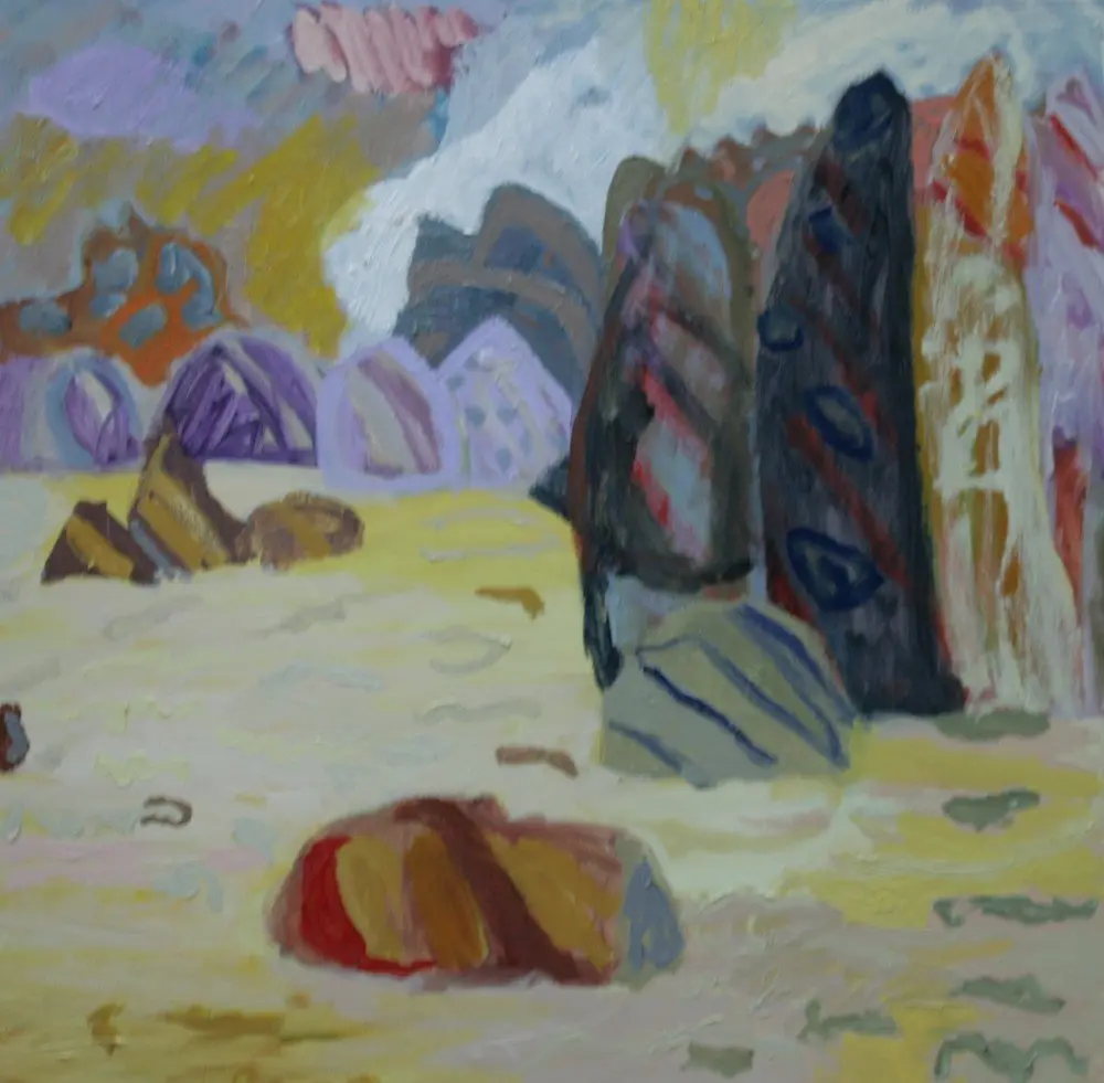 Mystery Bay 2 (SOLD) Oil on Canvas by artist Sally Stokes