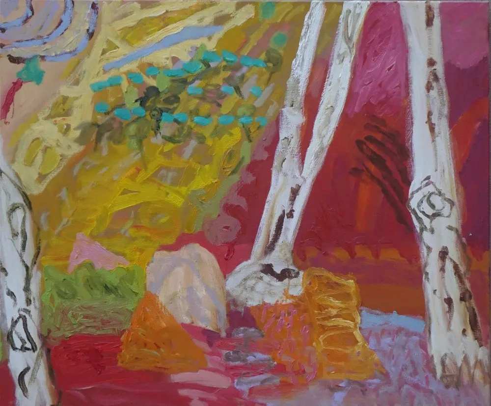 The long windless afternoon  oil on linen by artist Sally Stokes