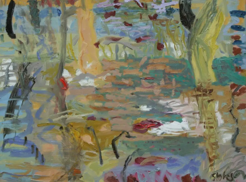 Mangroves 2 oil on linen by artist Sally Stokes